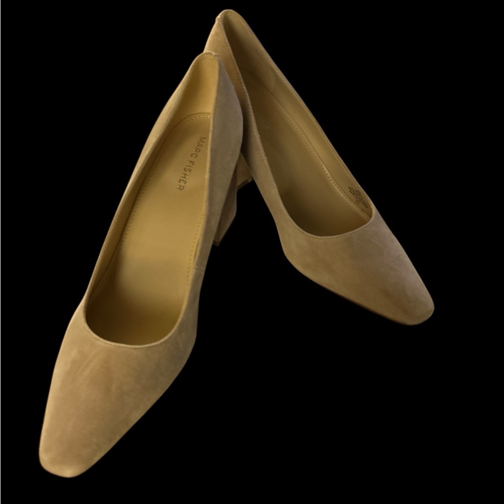 Marc Fisher Tan Suede Heels